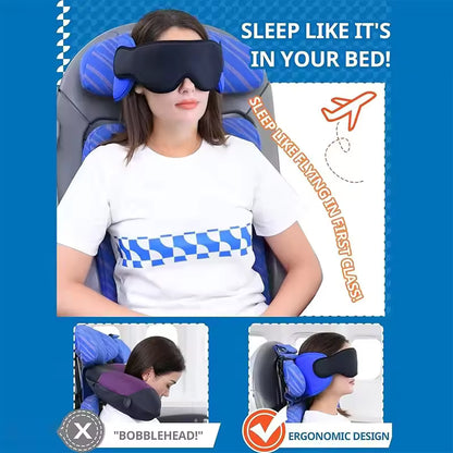 3-in-1 Travel Neck Pillow & Eye Mask